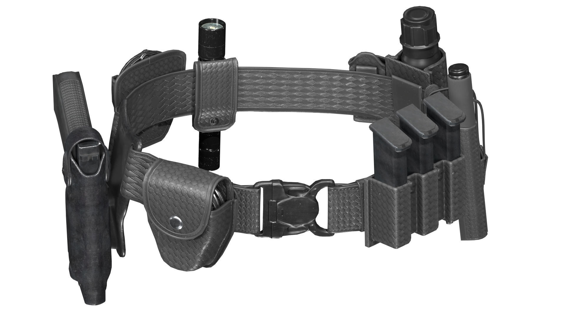 POLICE DUTY BELT Low-poly 3D model_1