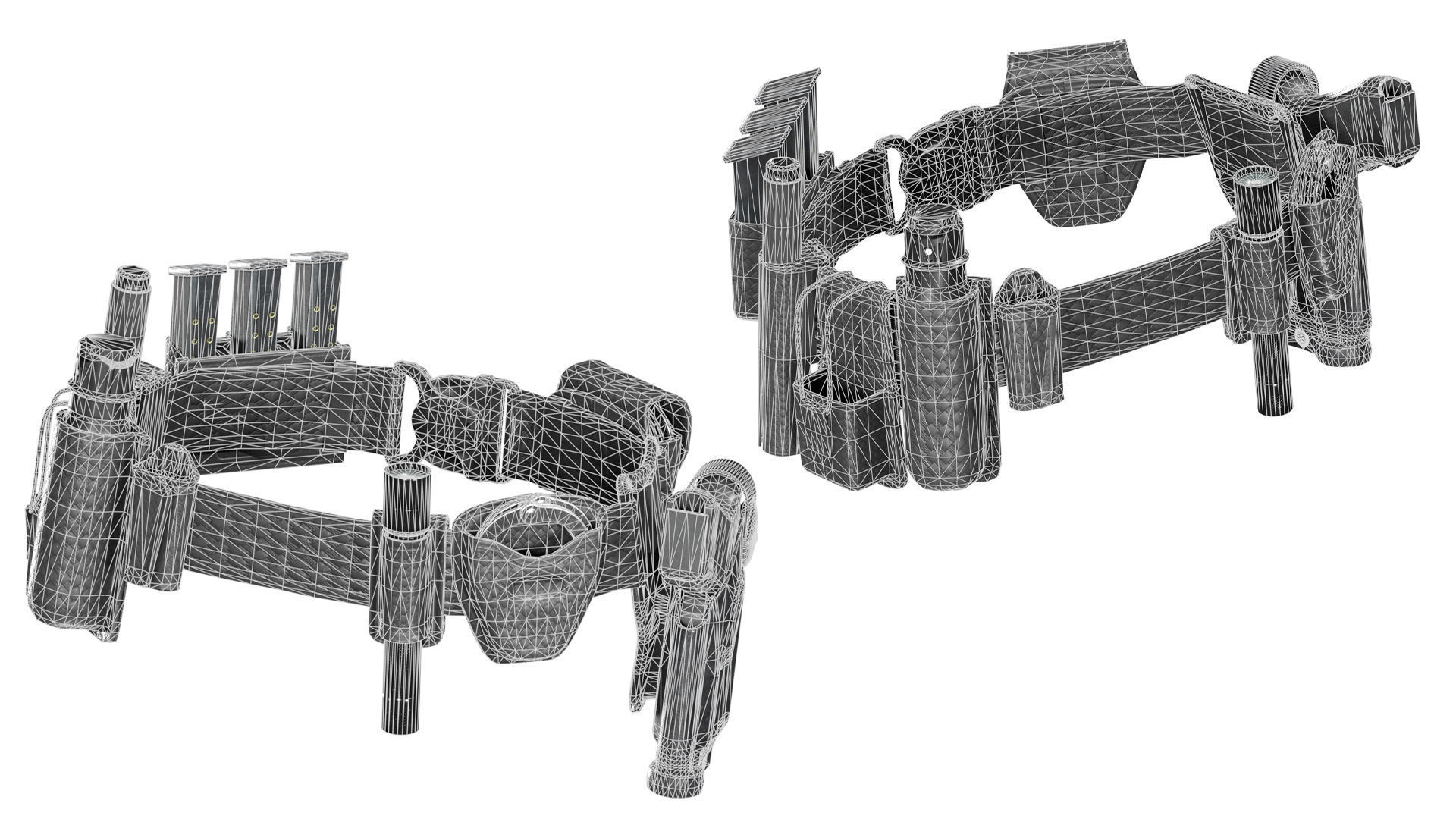 POLICE DUTY BELT Low-poly 3D model_11