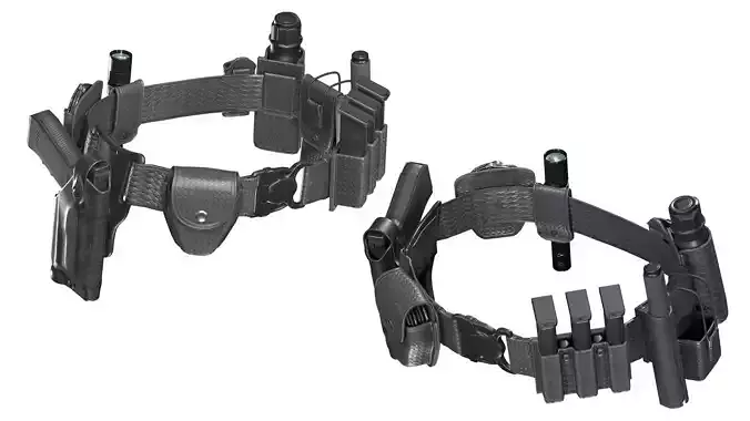 POLICE DUTY BELT Low-poly 3D model