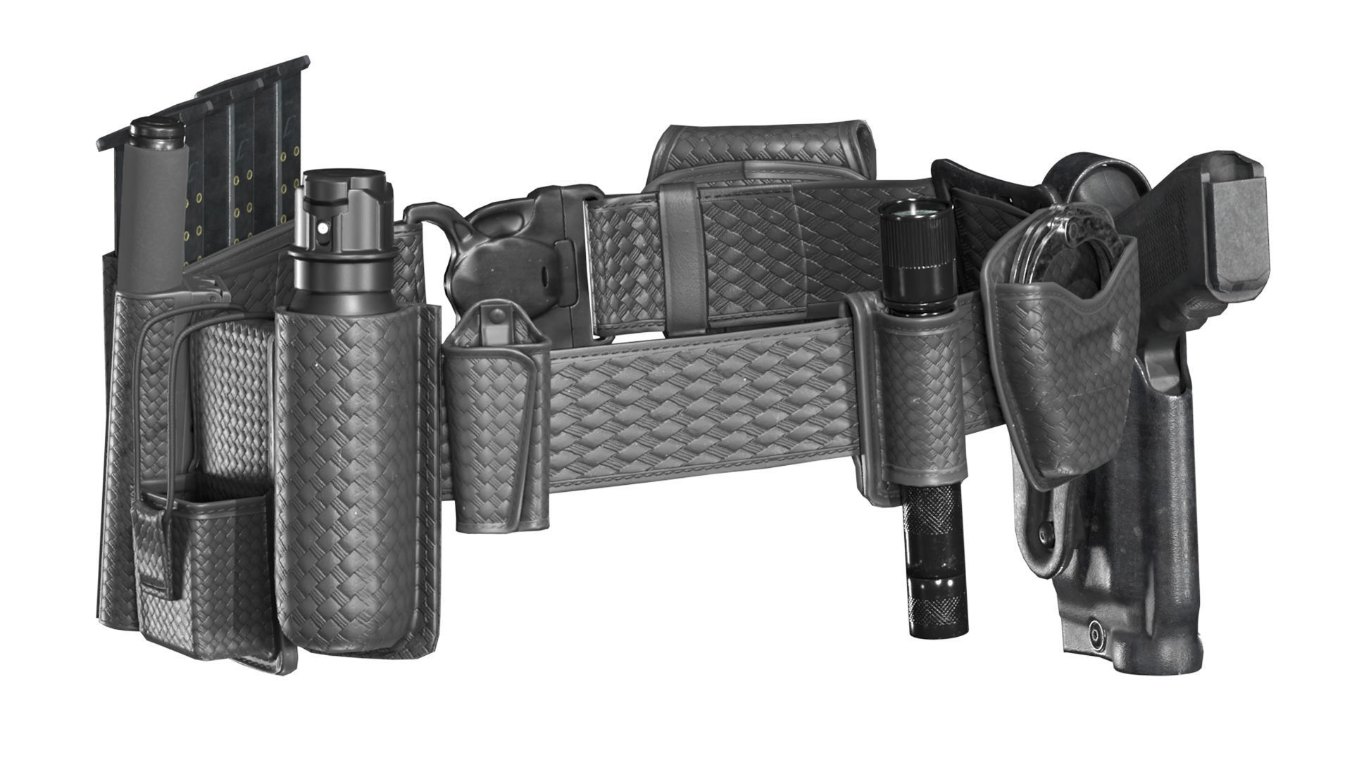 POLICE DUTY BELT Low-poly 3D model_6