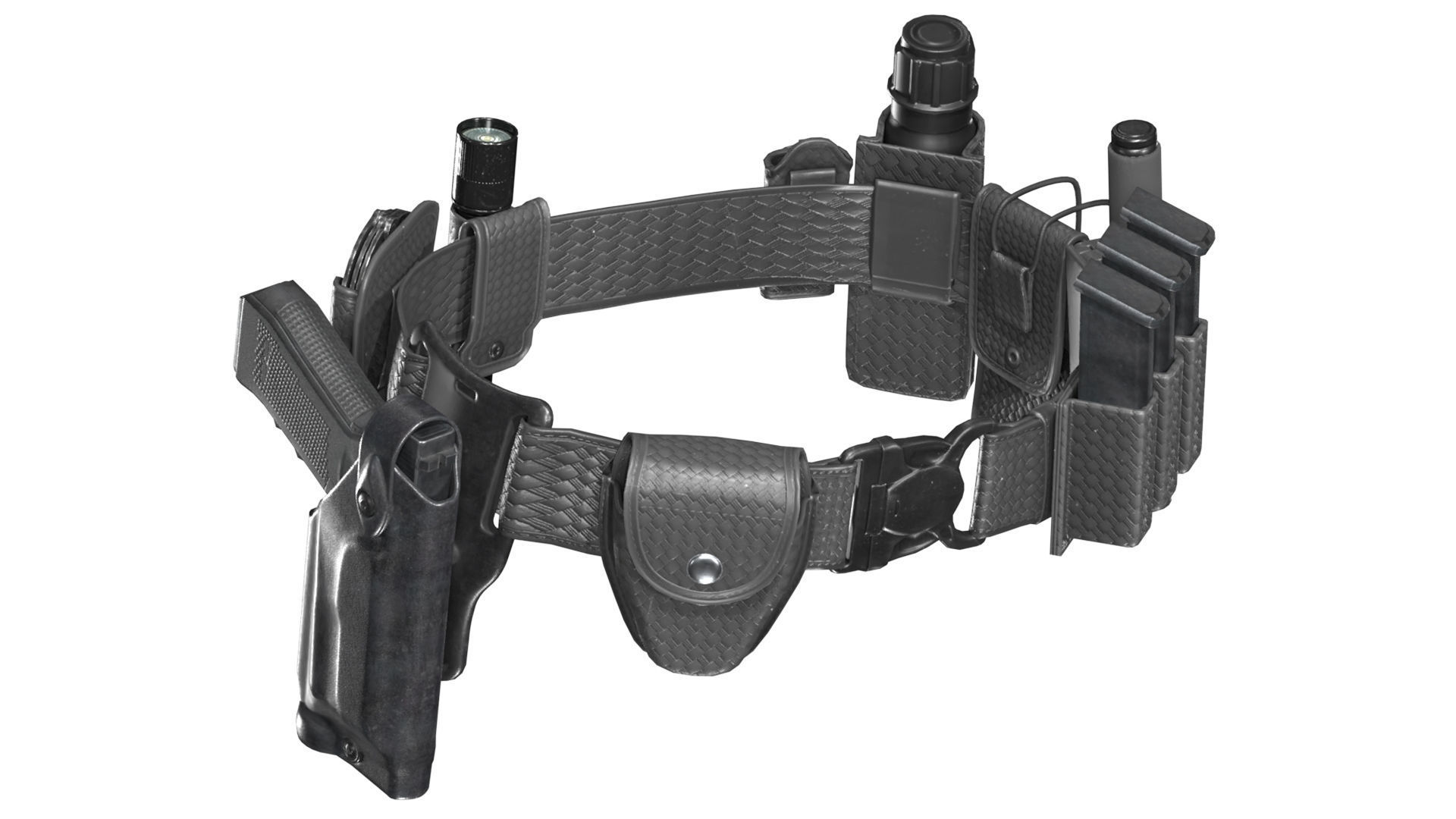 POLICE DUTY BELT Low-poly 3D model_8