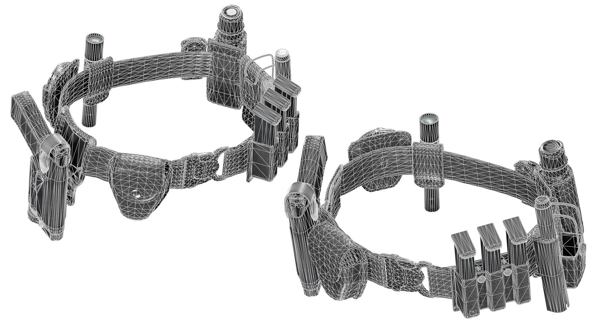 POLICE DUTY BELT Low-poly 3D model_10