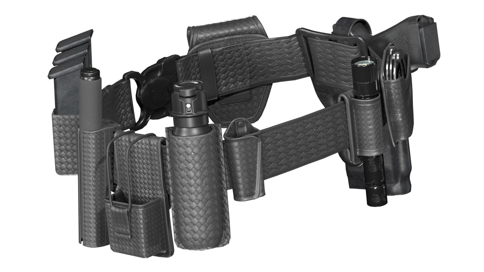 POLICE DUTY BELT Low-poly 3D model_4