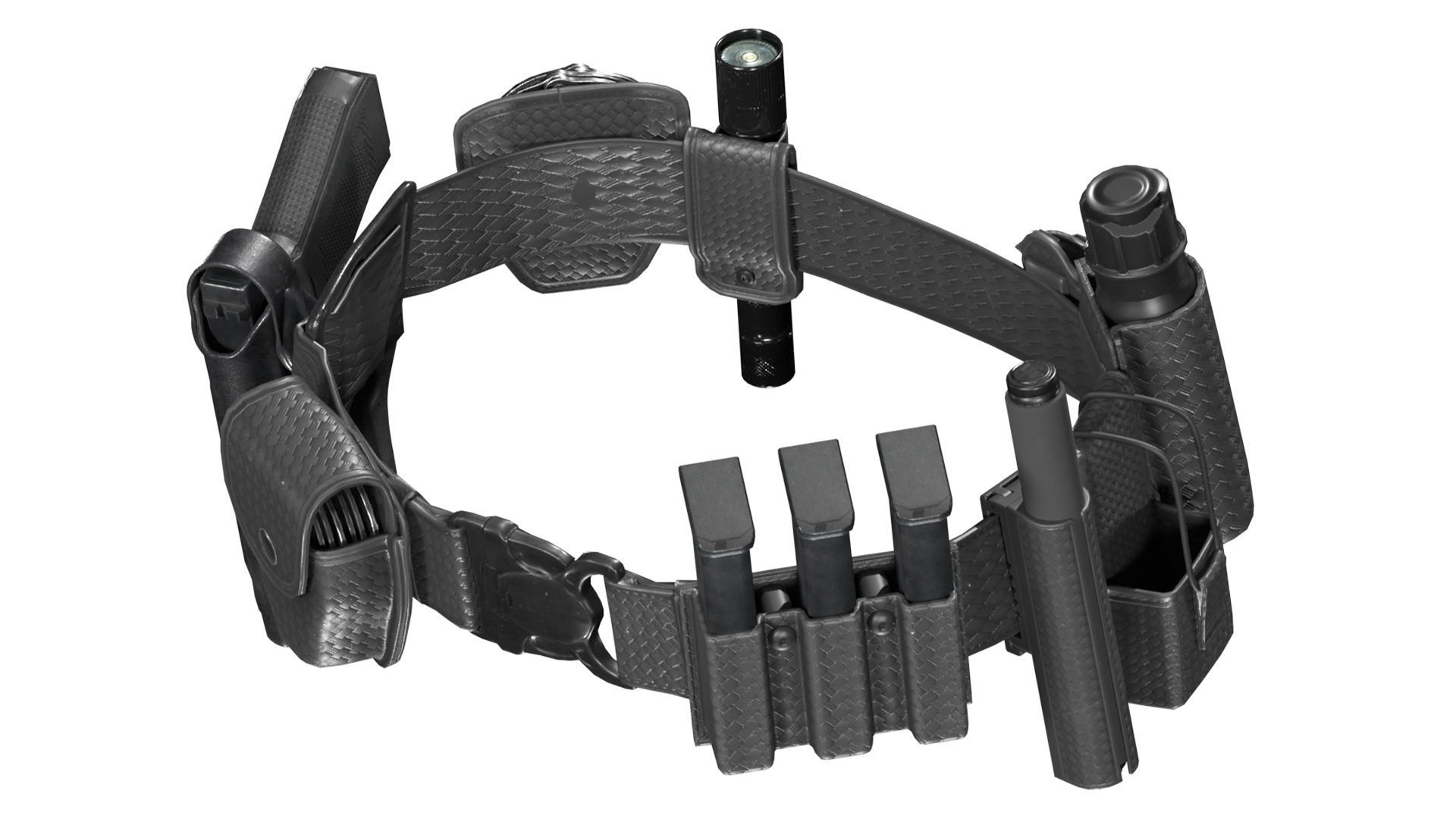 POLICE DUTY BELT Low-poly 3D model_3