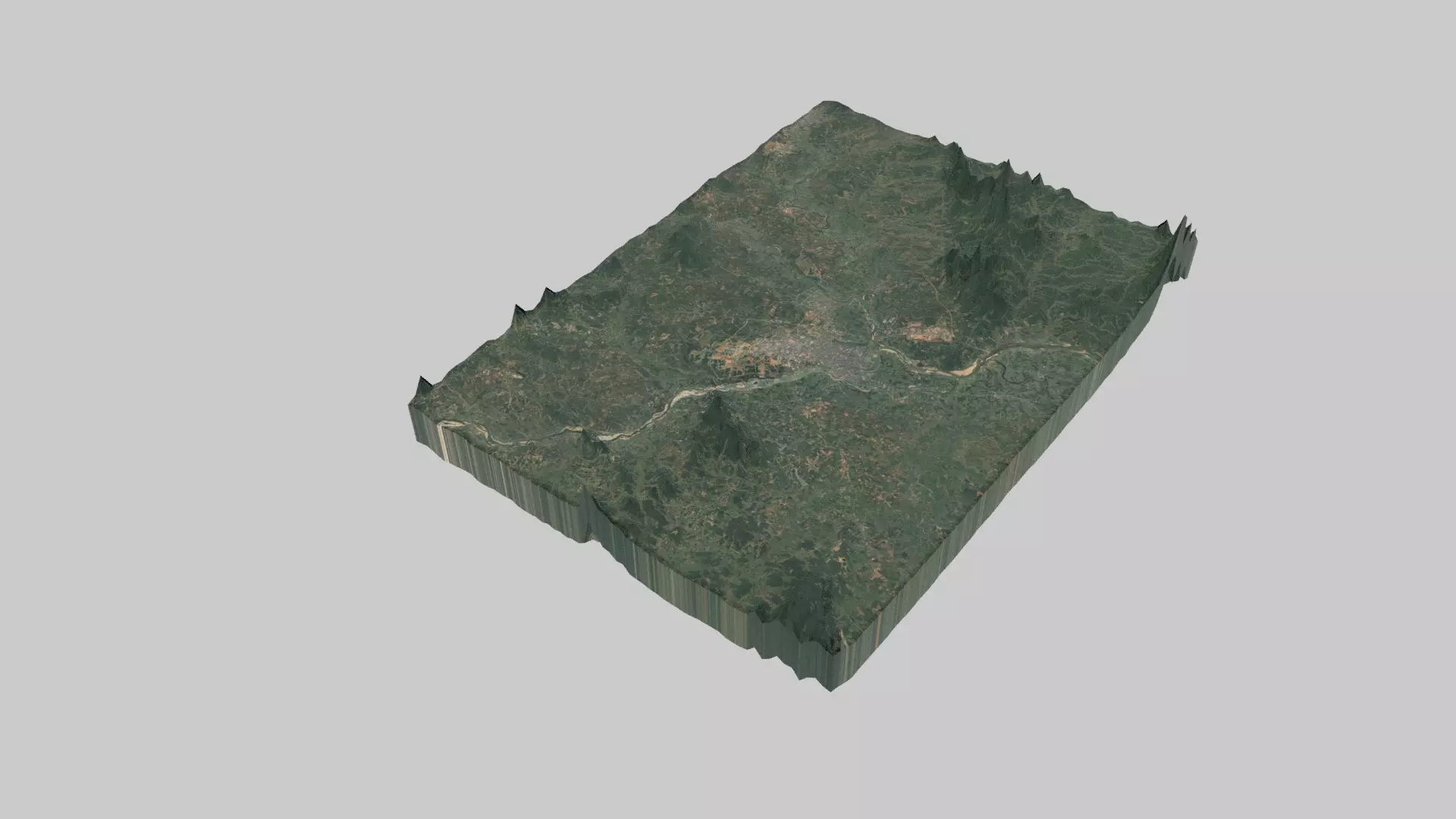 Fuzhou City Low-poly 3D model