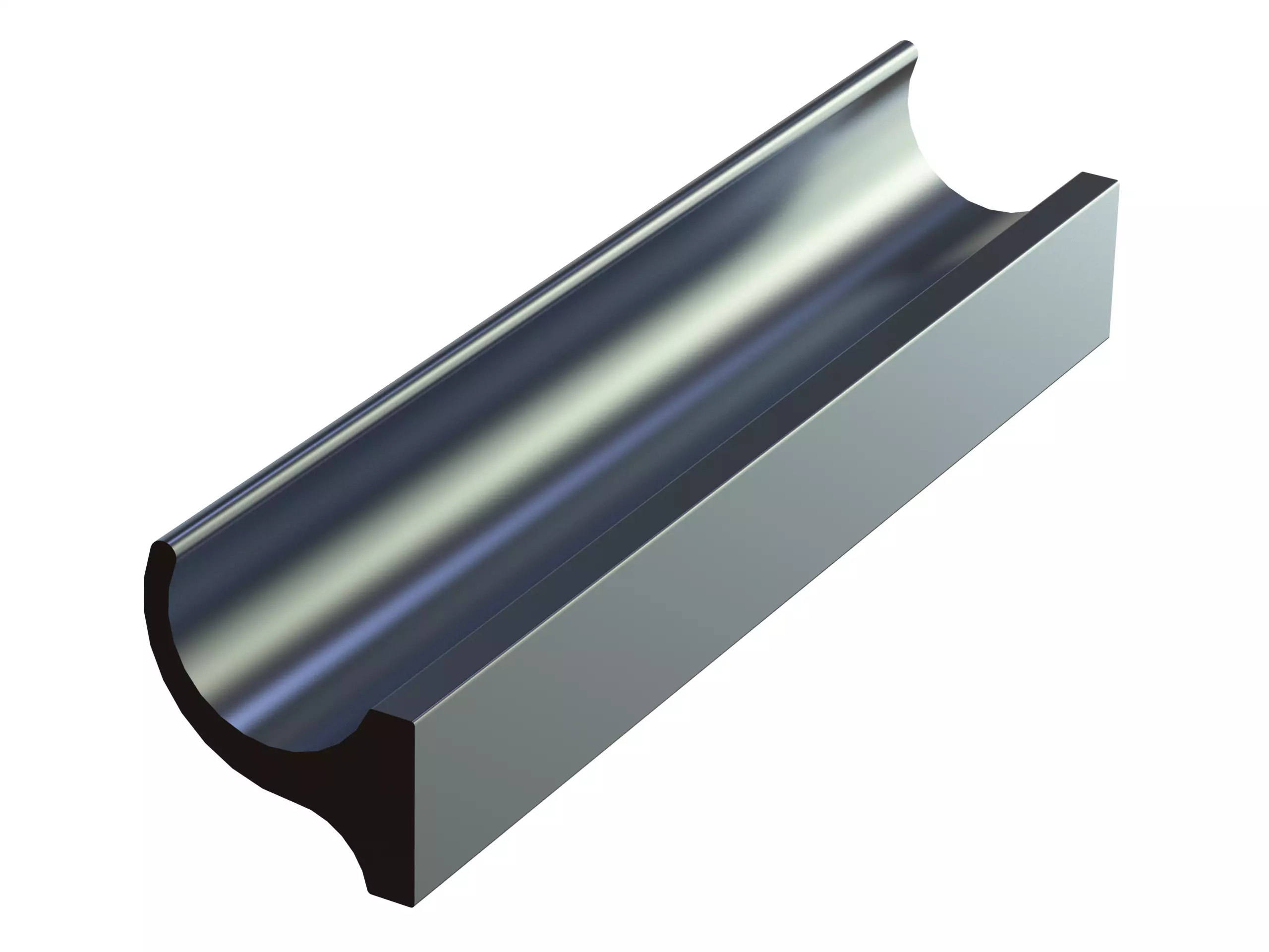 Aluminum Extruded Silver Handle MOD AL-07ft Low-poly 3D model