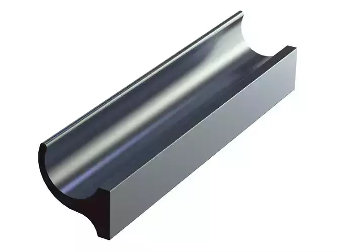 Aluminum Extruded Silver Handle MOD AL-07ft