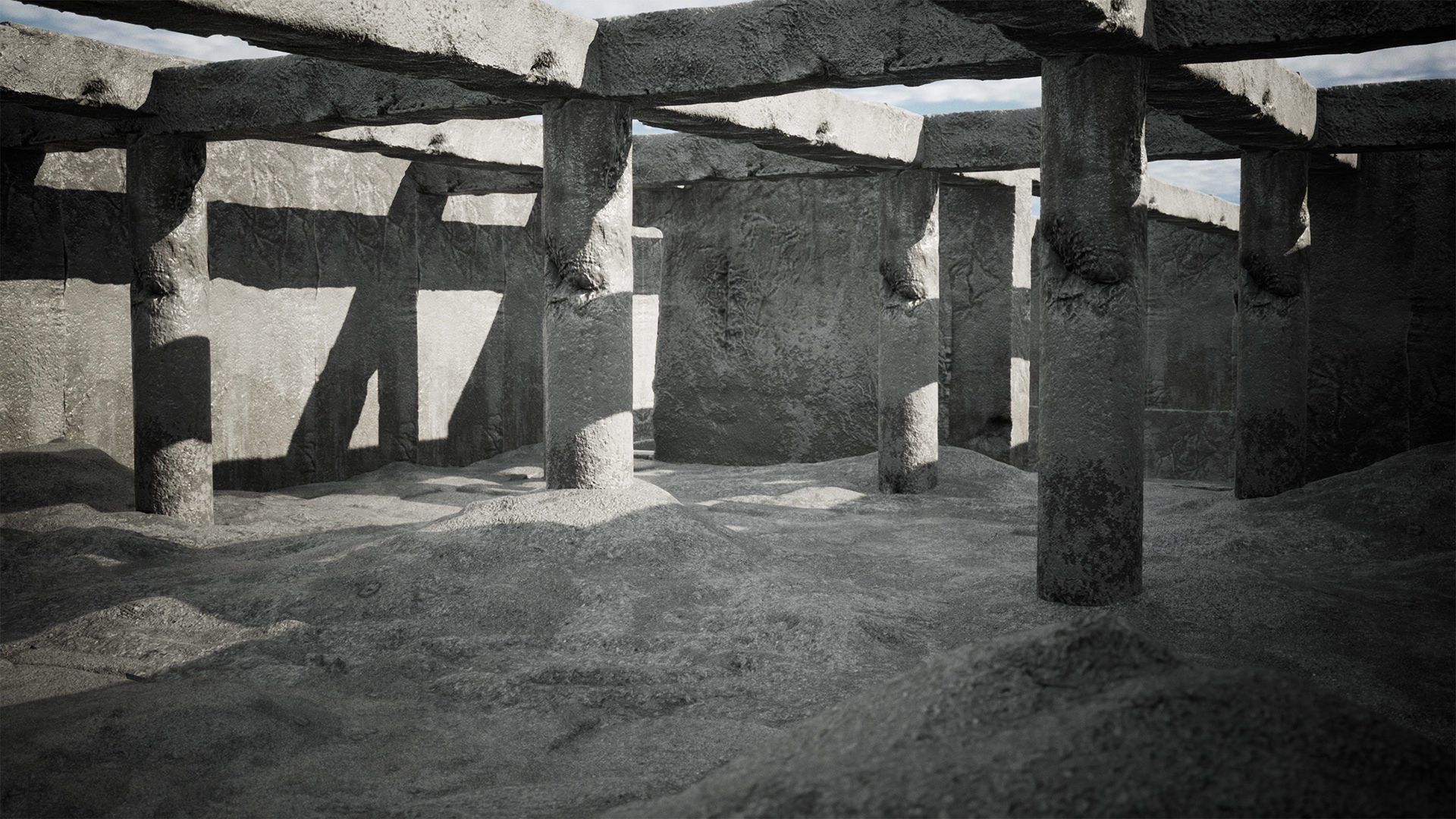 Modular Concrete Pack 10 Assets Low-poly 3D model_5