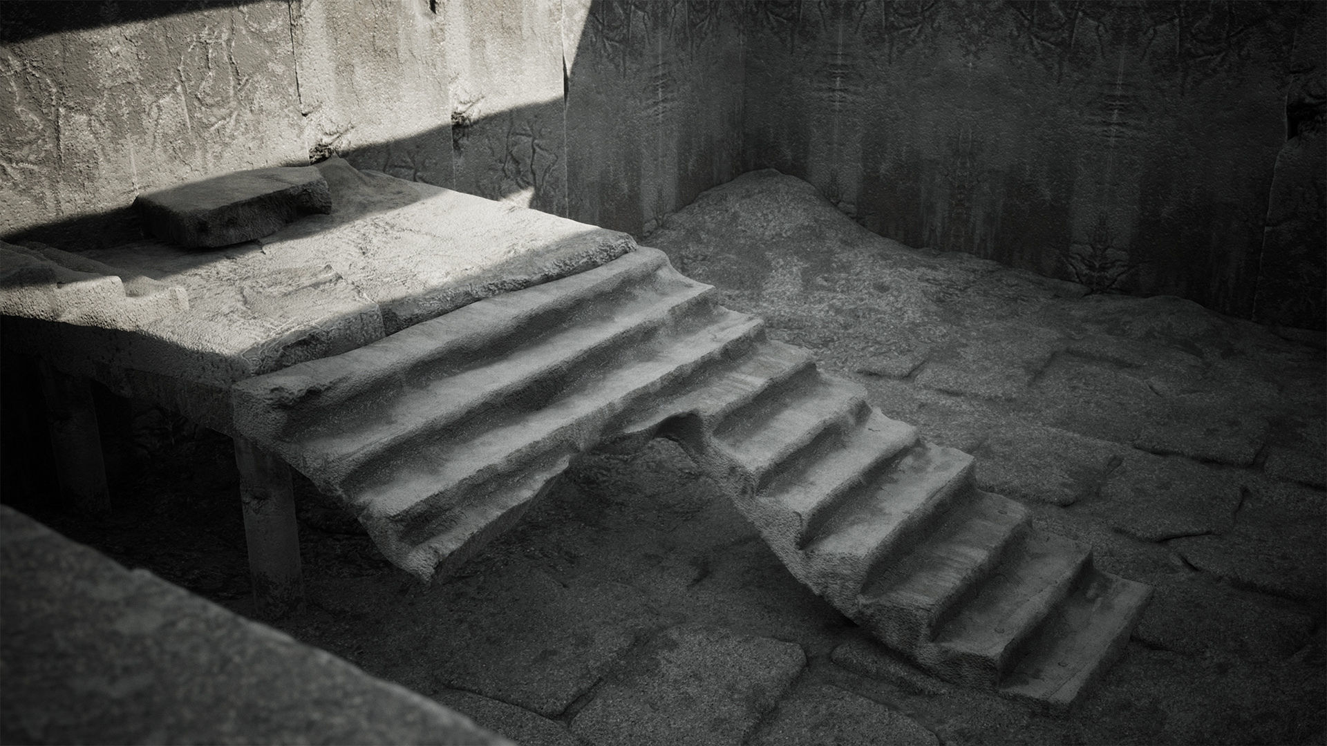 Modular Concrete Pack 10 Assets Low-poly 3D model_9