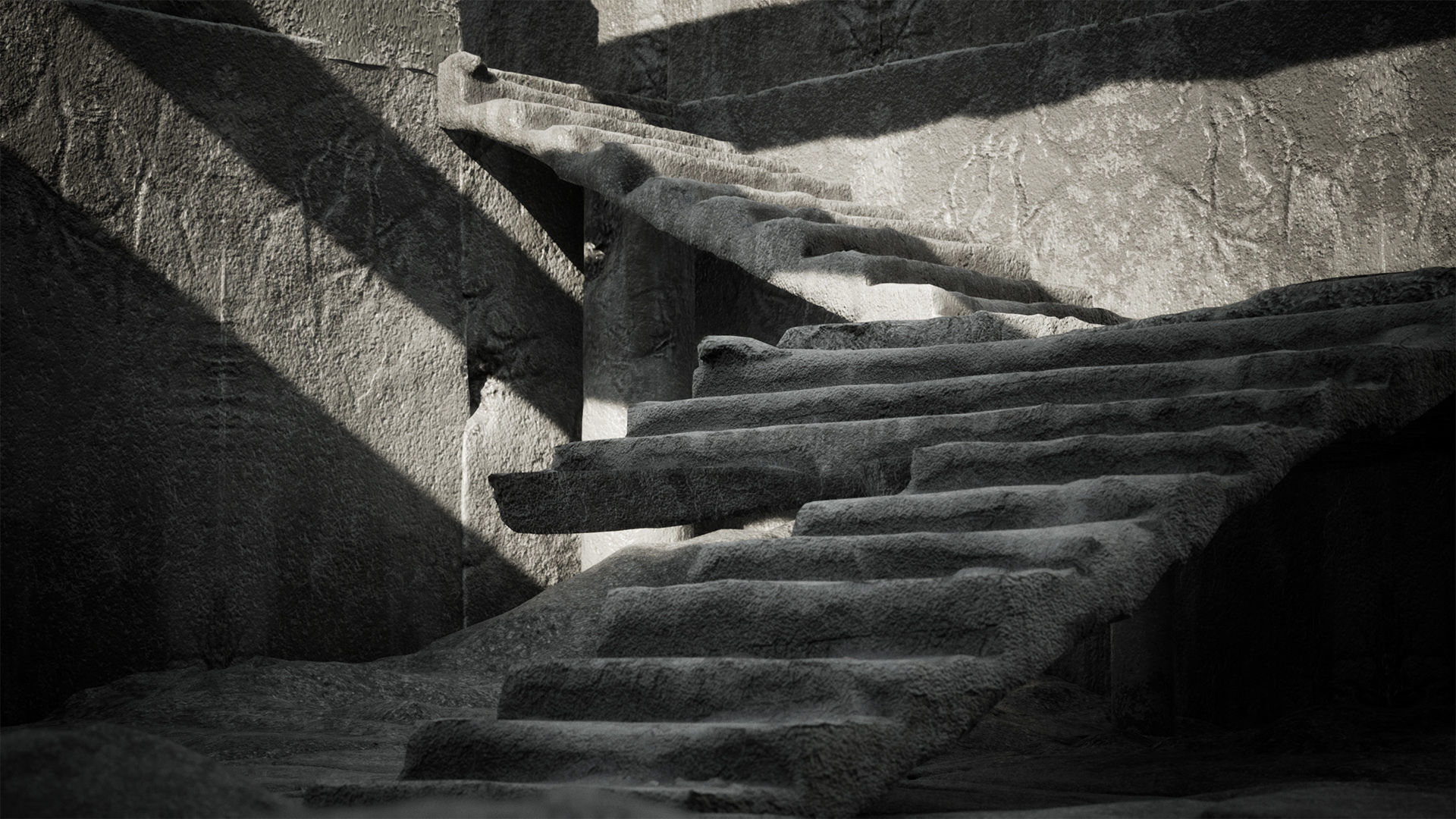 Modular Concrete Pack 10 Assets Low-poly 3D model_2