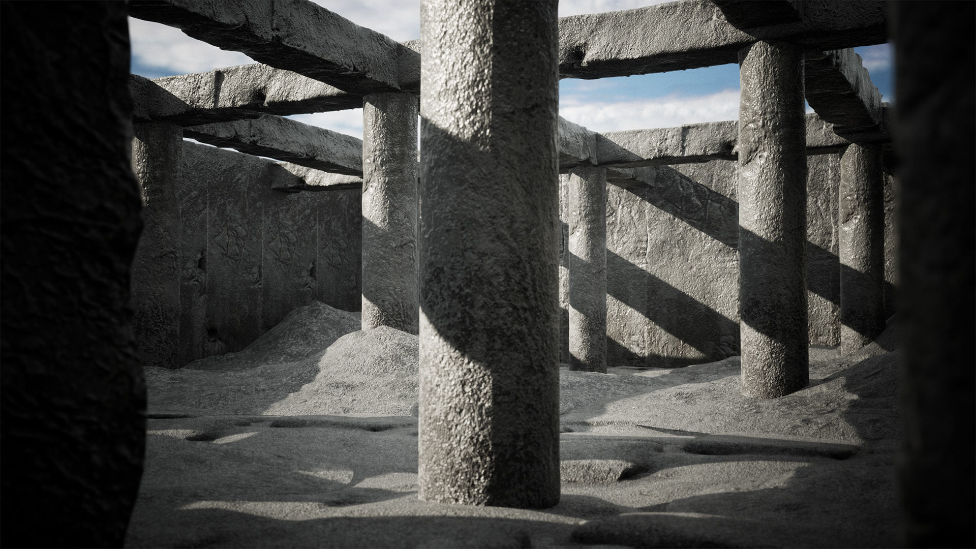 Modular Concrete Pack 10 Assets Low-poly 3D model_10