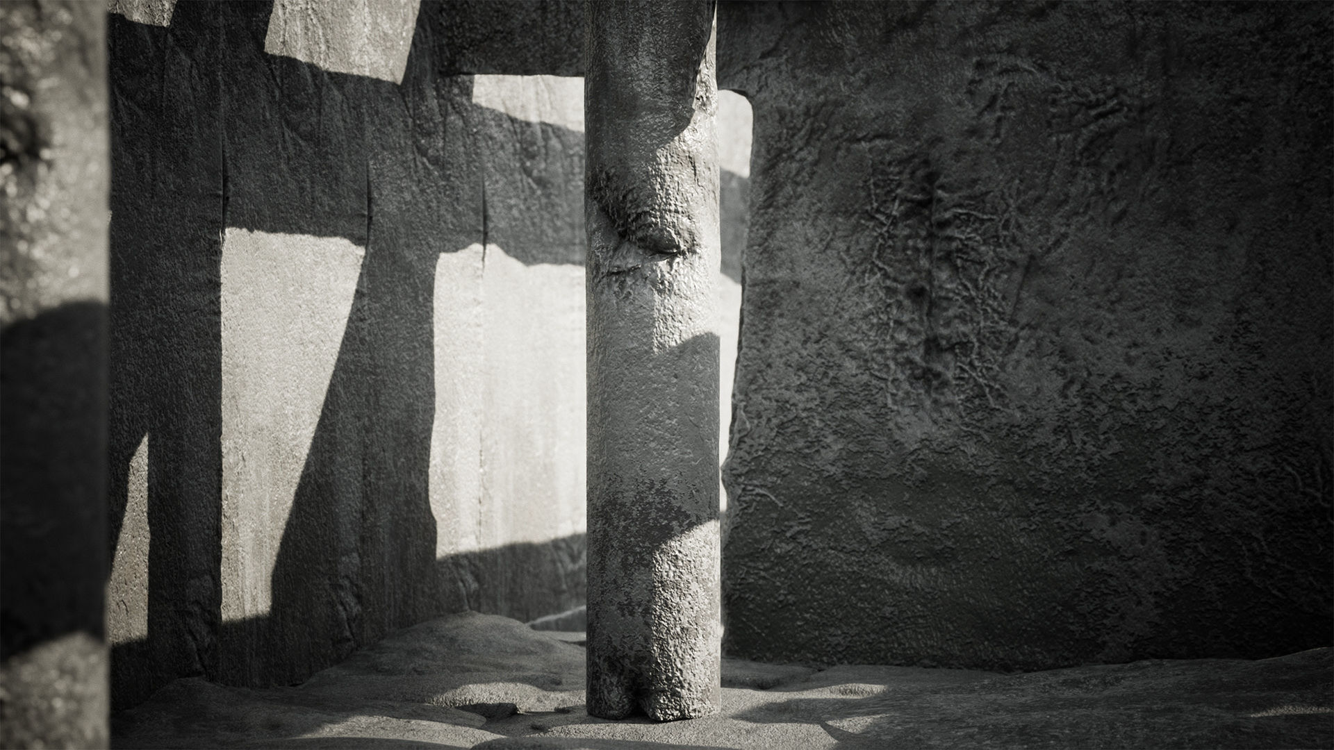 Modular Concrete Pack 10 Assets Low-poly 3D model_4