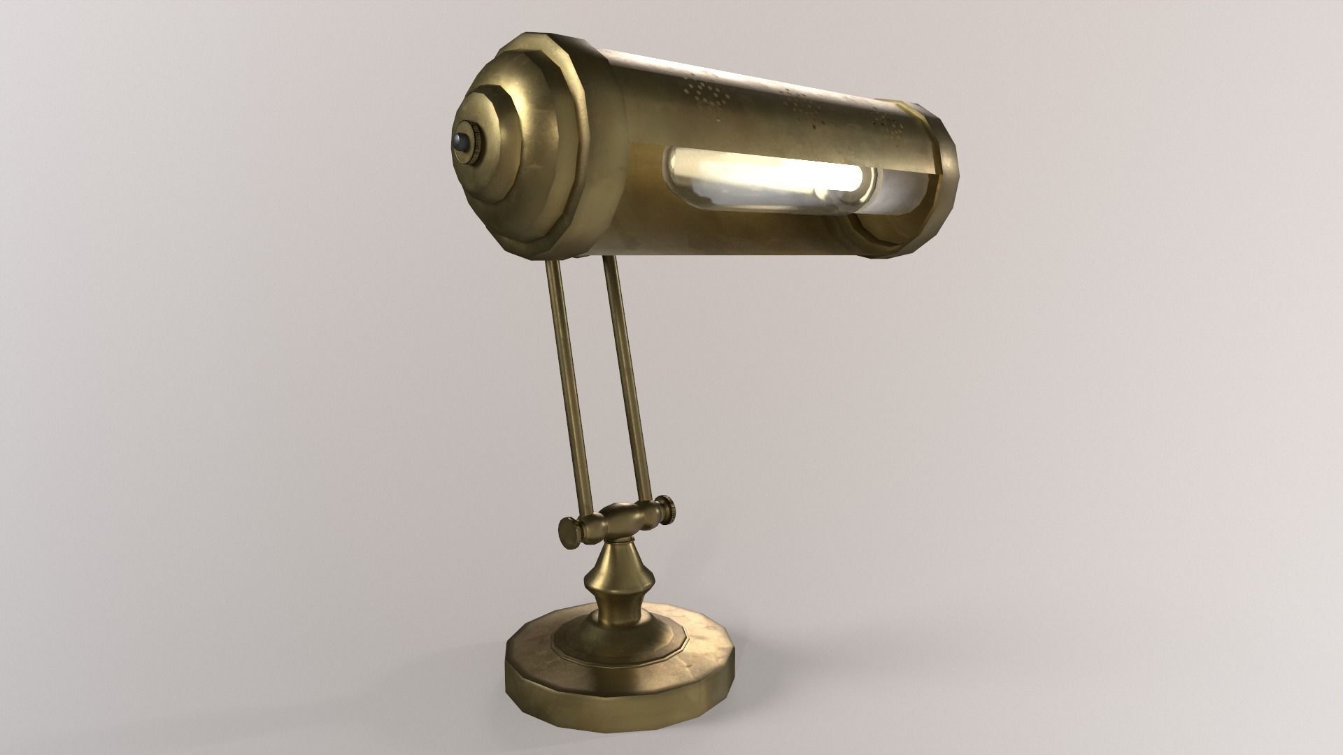 1930  Desk lamp Low-poly 3D model_4