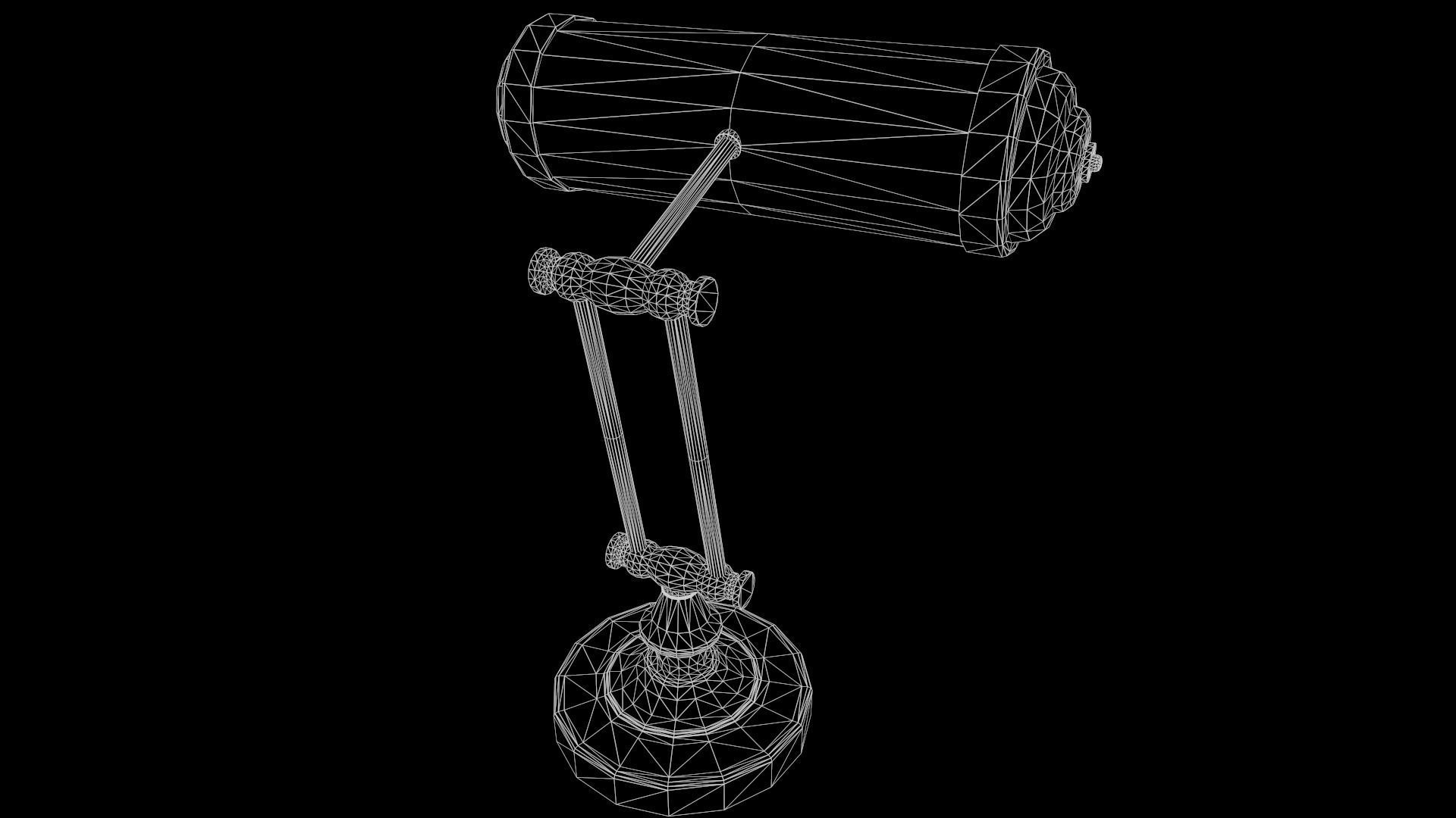 1930  Desk lamp Low-poly 3D model_13