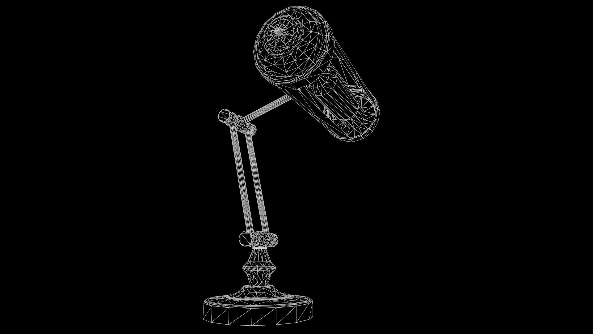 1930  Desk lamp Low-poly 3D model_14