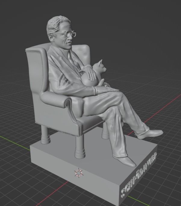 Erwin Schrodinger 3D print model_14