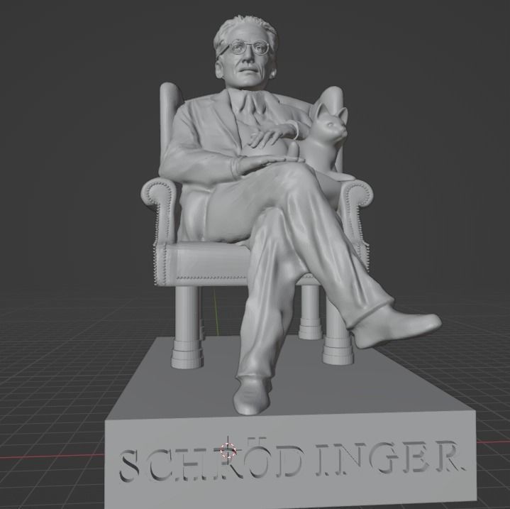Erwin Schrodinger 3D print model_11