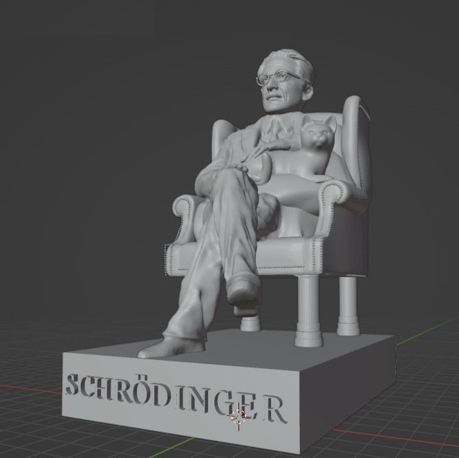 Erwin Schrodinger 3D print model_2
