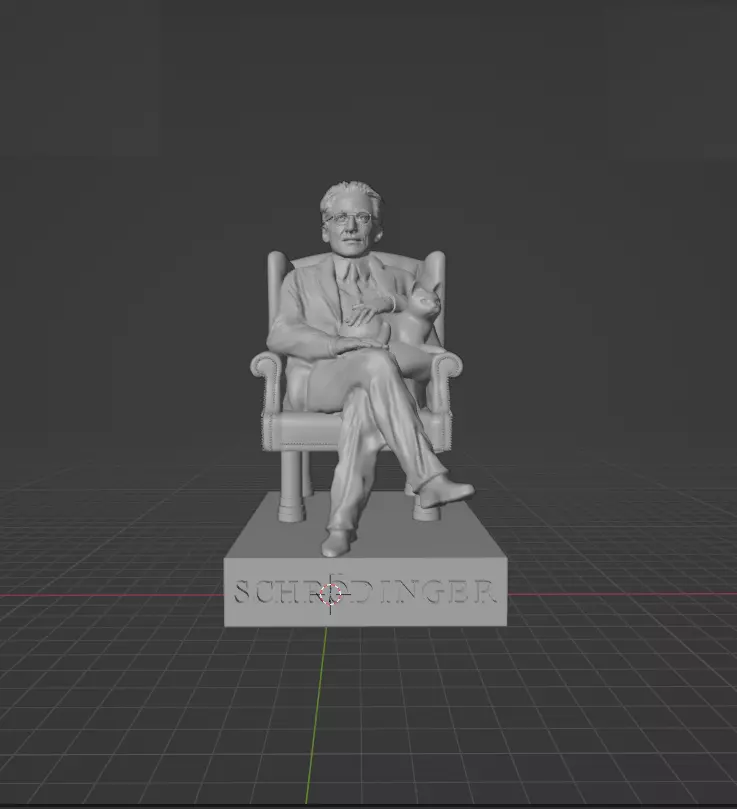 Erwin Schrodinger 3D print model_0