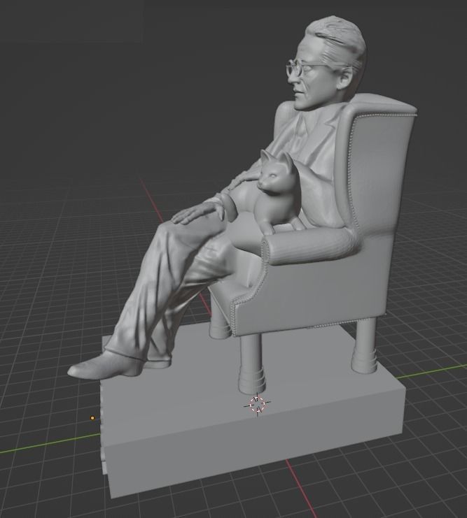 Erwin Schrodinger 3D print model_1