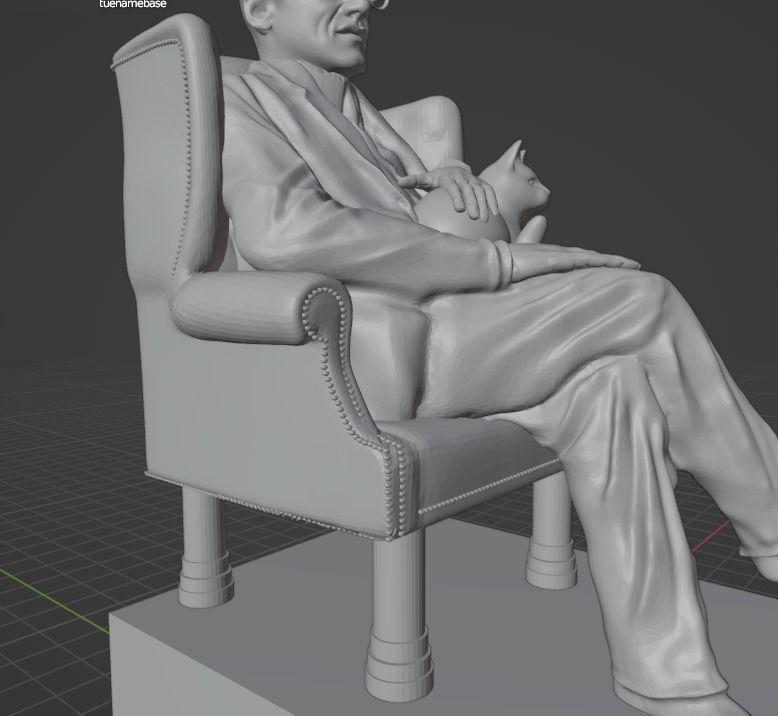 Erwin Schrodinger 3D print model_5