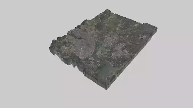 Harbin City Low-poly 3D model