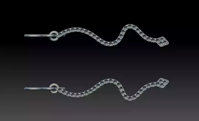 Simple snake diamond earrings