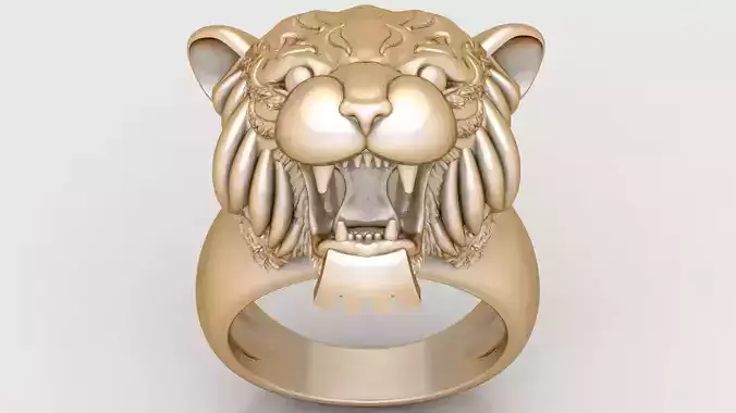 Tiger Ring Light Gold ANM 21