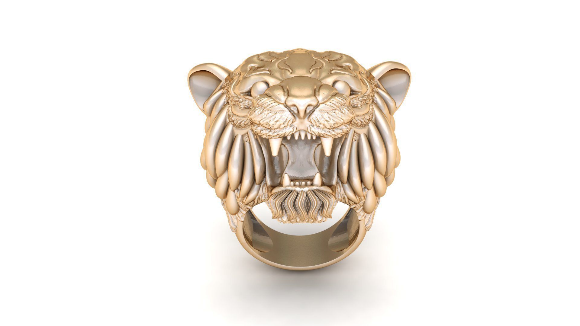 Tiger Ring Light gold New Design ANM 19 3D print model_1
