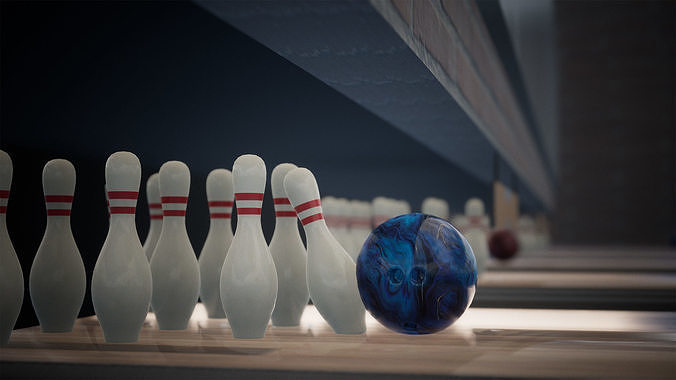 Bowling Club 28 Assets Low-poly 3D model