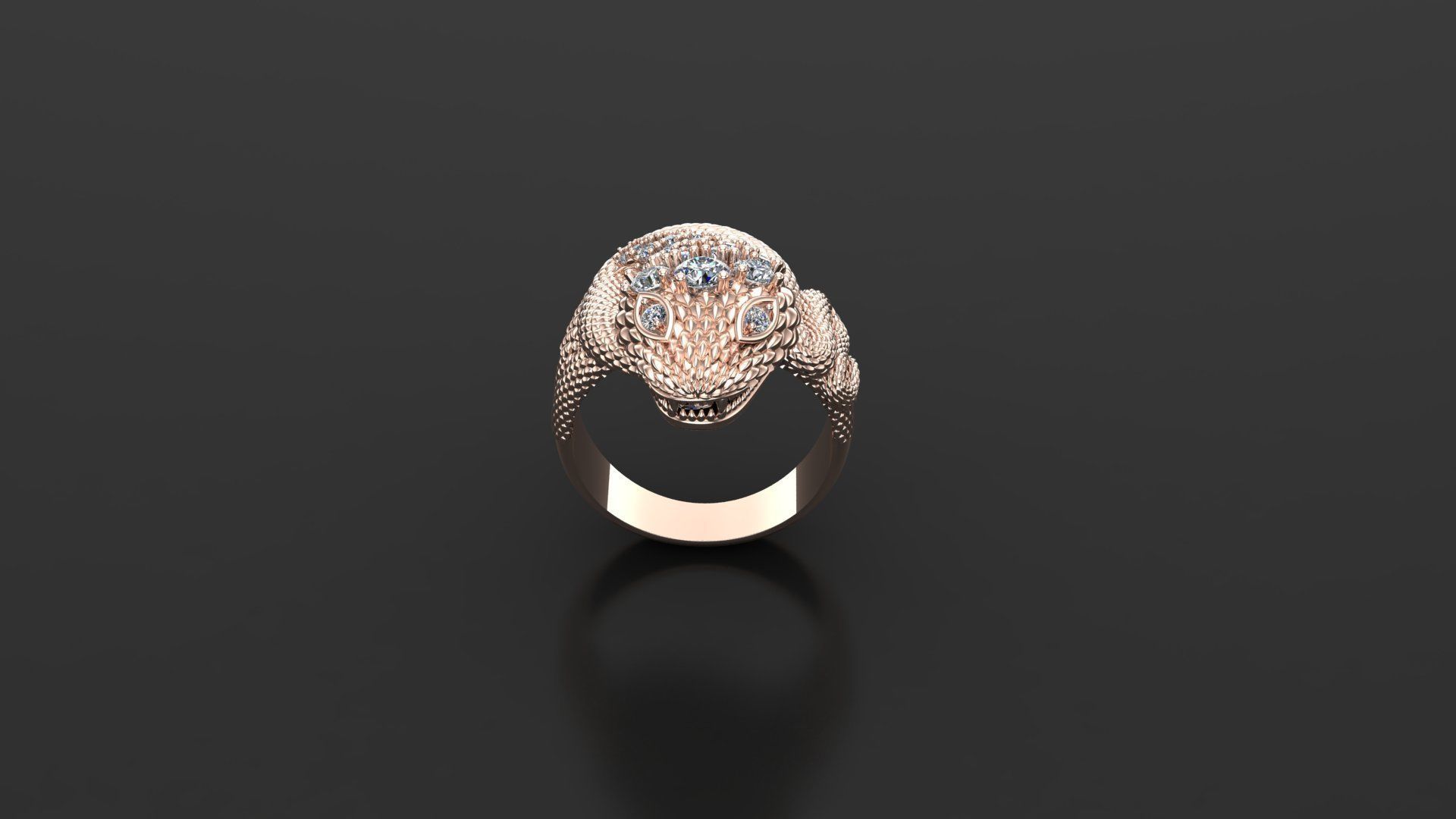 Snake Ring New Design Cad ANM 18 3D model_3