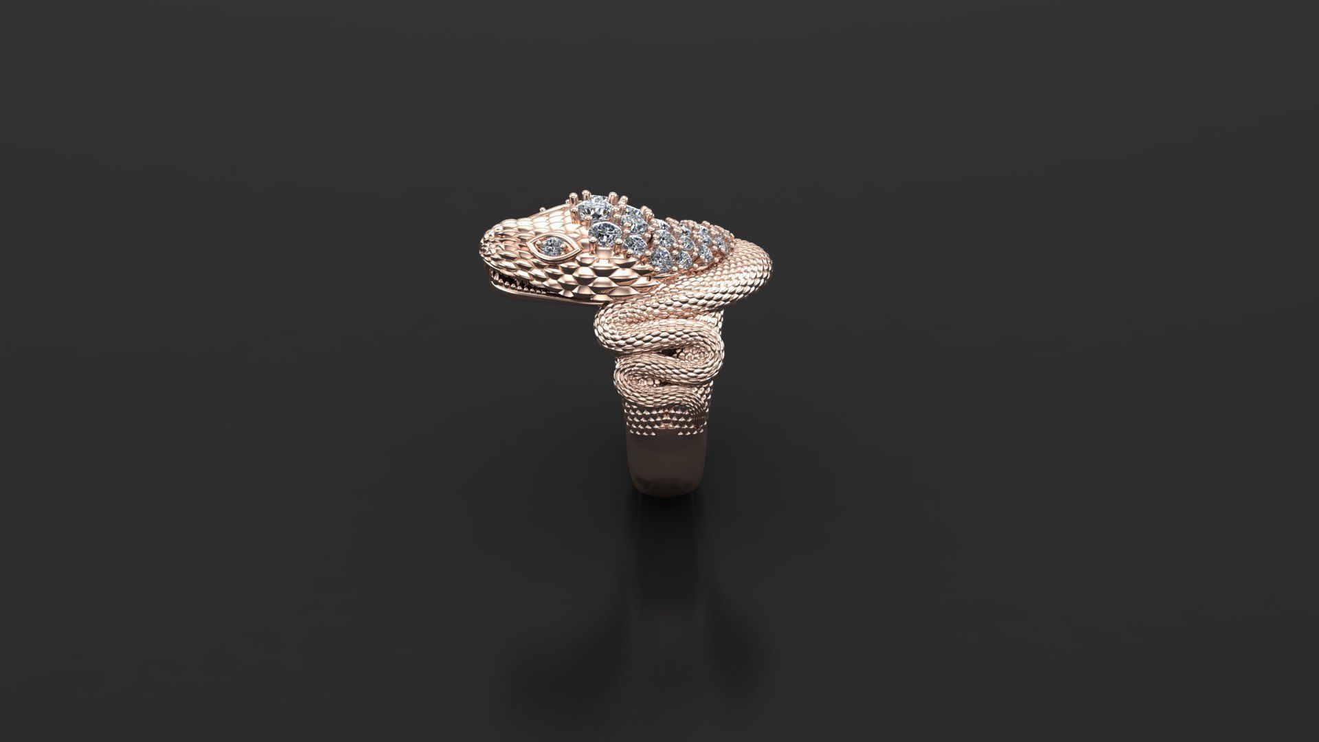 Snake Ring New Design Cad ANM 18 3D model_1