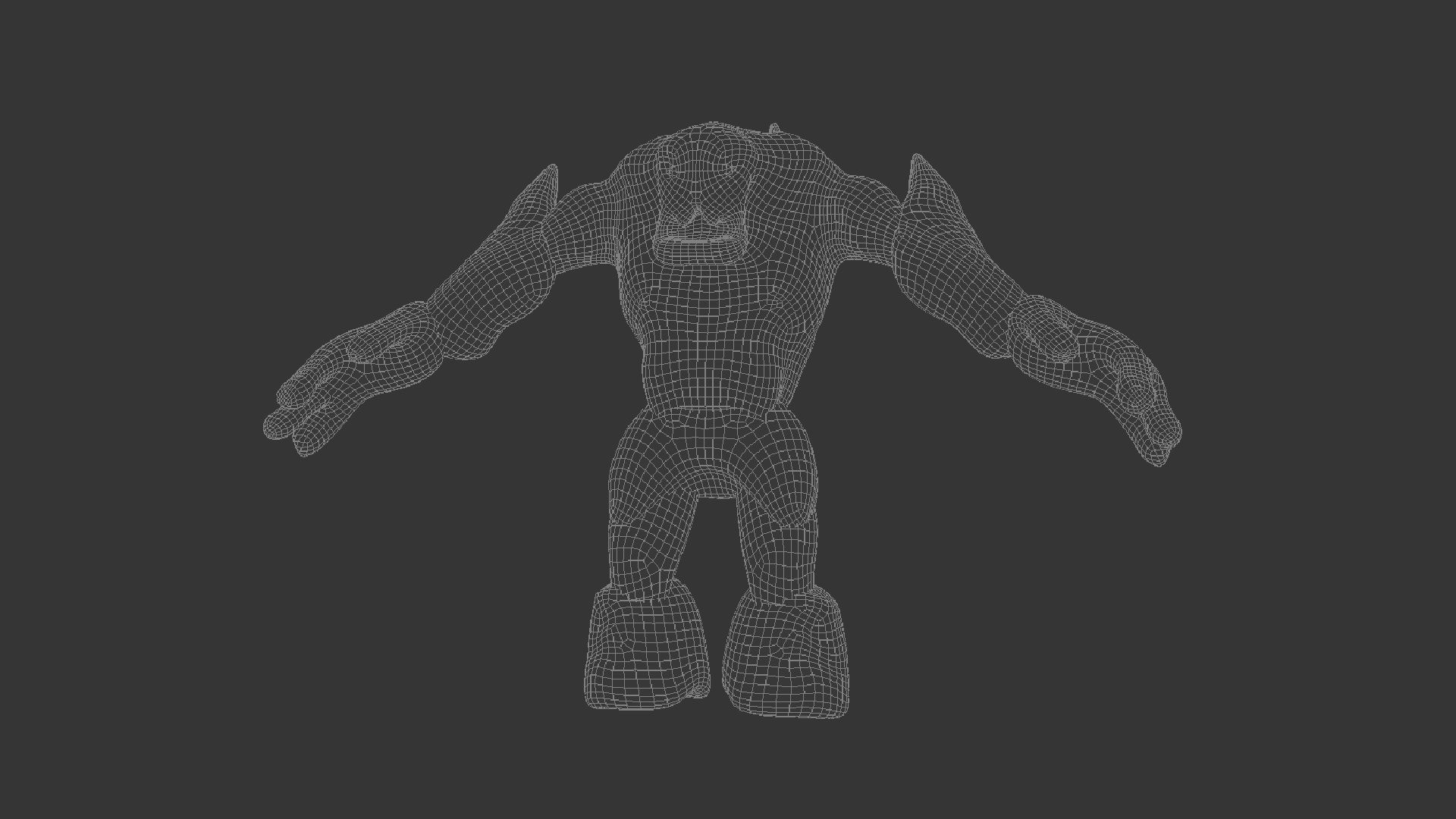 Lava Monster Low-poly 3D model_6