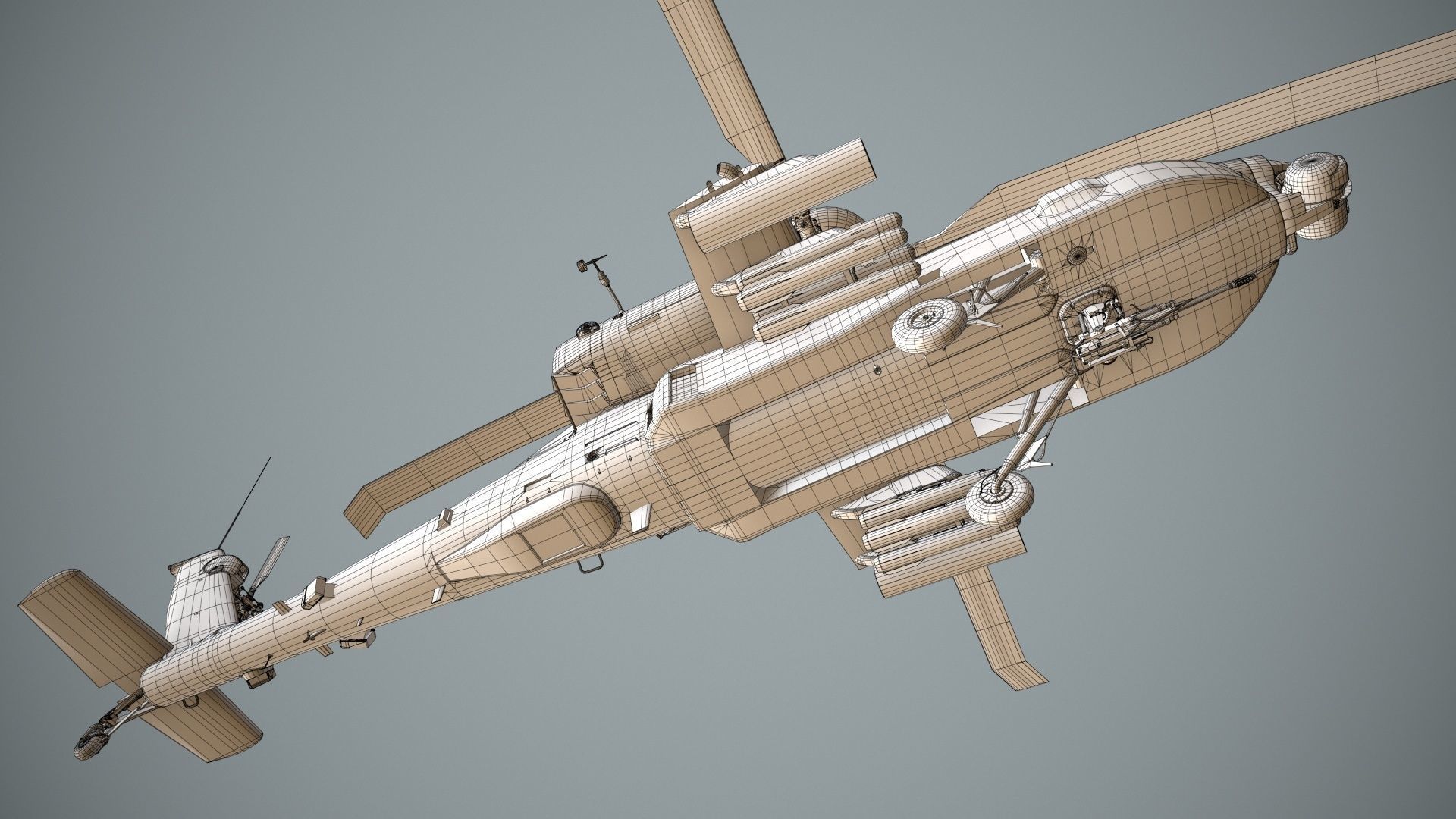  Apache AH-64E Guardian Indonesia Static Low-poly 3D model_26