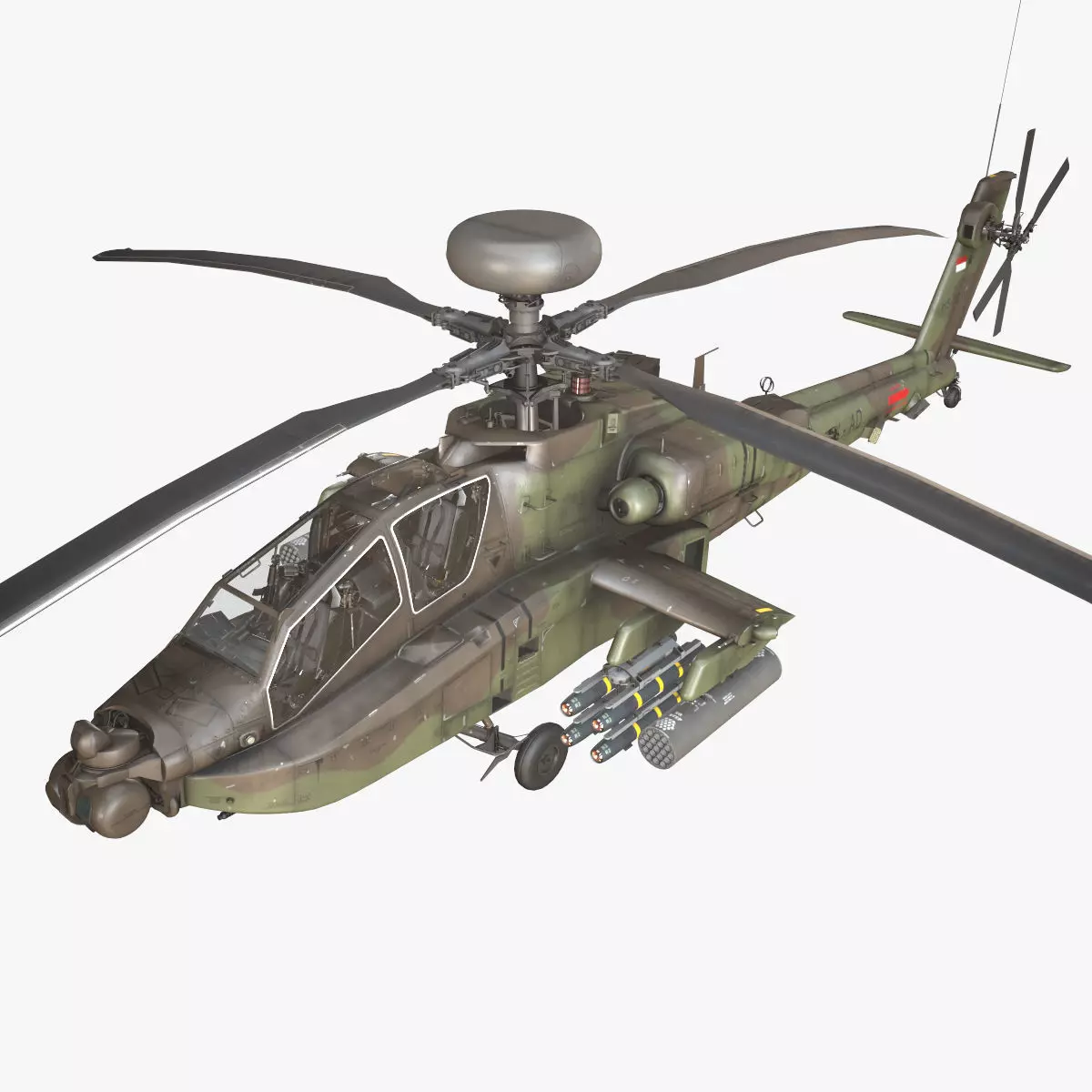  Apache AH-64E Guardian Indonesia Static Low-poly 3D model_0