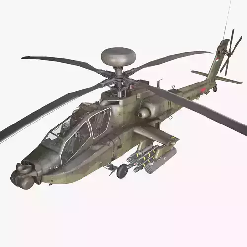  Apache AH-64E Guardian Indonesia Static Low-poly 3D model