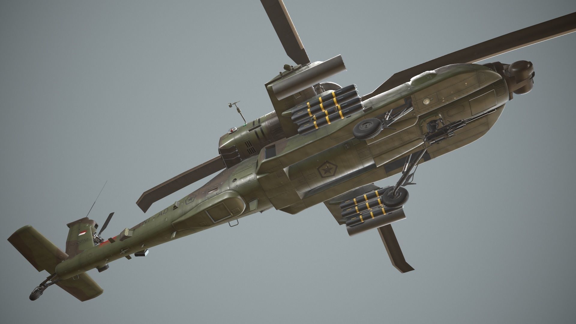  Apache AH-64E Guardian Indonesia Static Low-poly 3D model_8