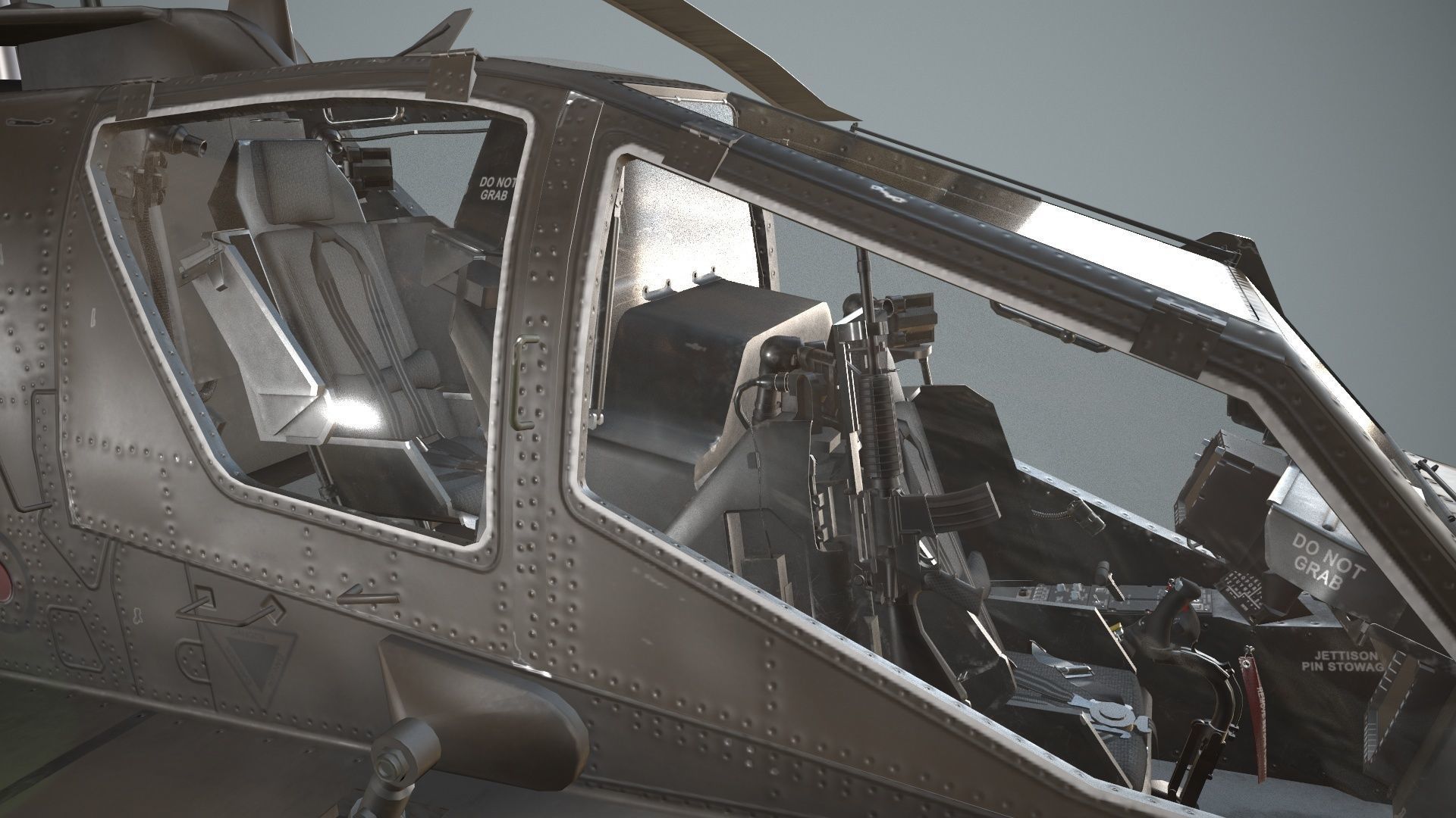  Apache AH-64E Guardian Indonesia Static Low-poly 3D model_14