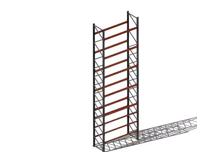 Pallet rack 9 meter height 3D model