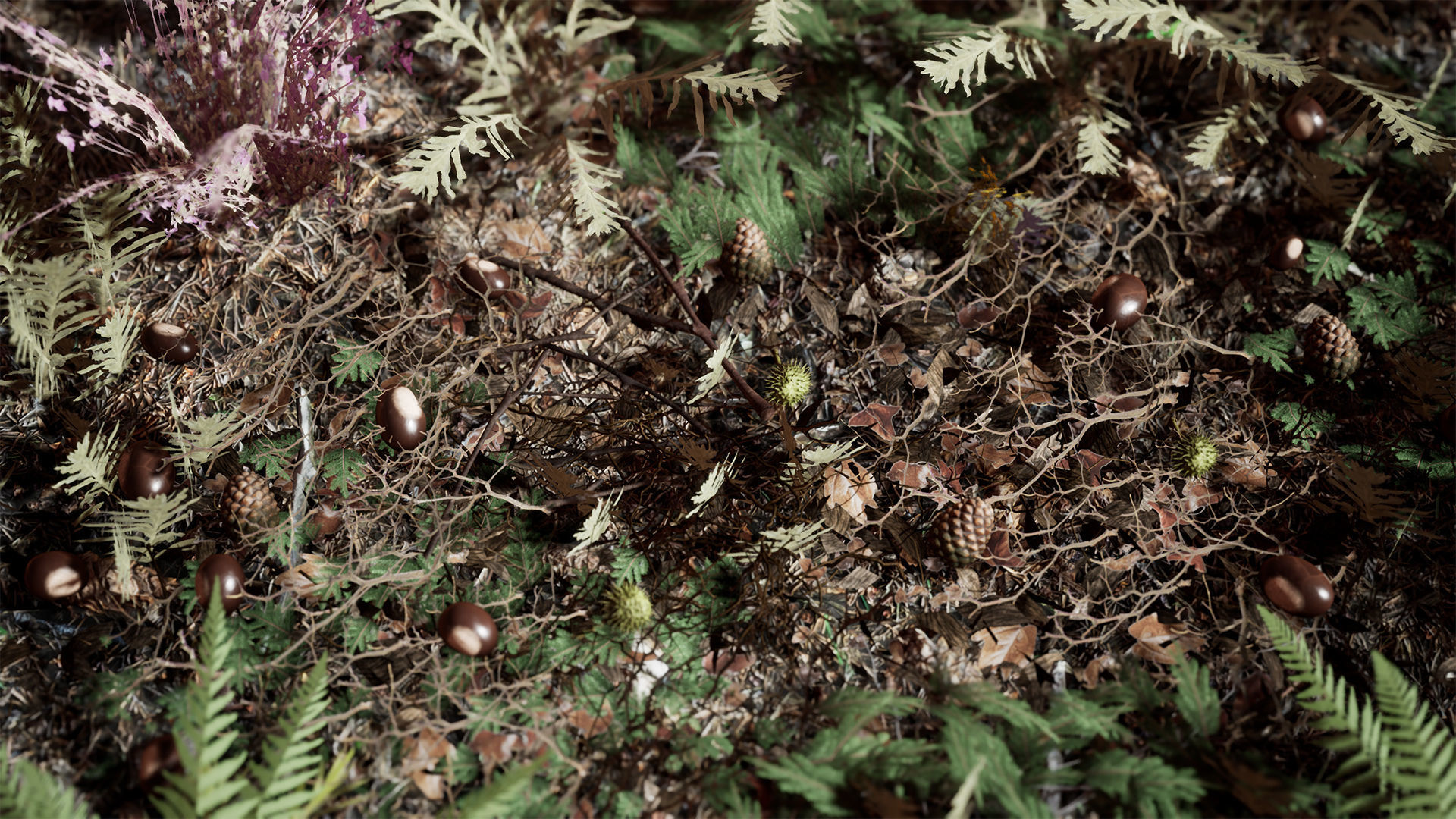 Ground Plants 21 Assets Low-poly 3D model_16