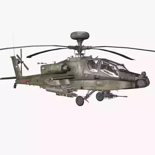 Apache AH-64E Guardian Indonesia Basic Low-poly 3D model