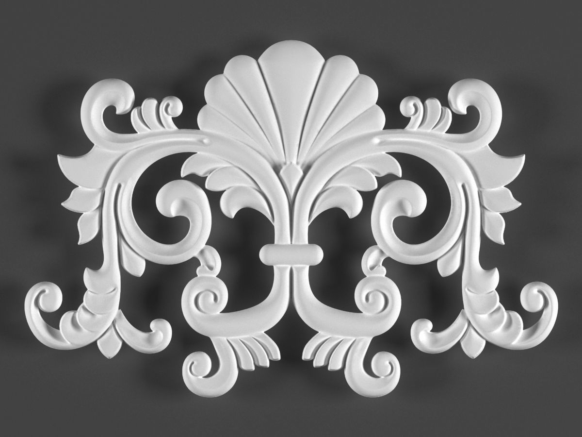 free 6 ornamental classic decoration 3d model kitbash vol 29 Free 3D model_4
