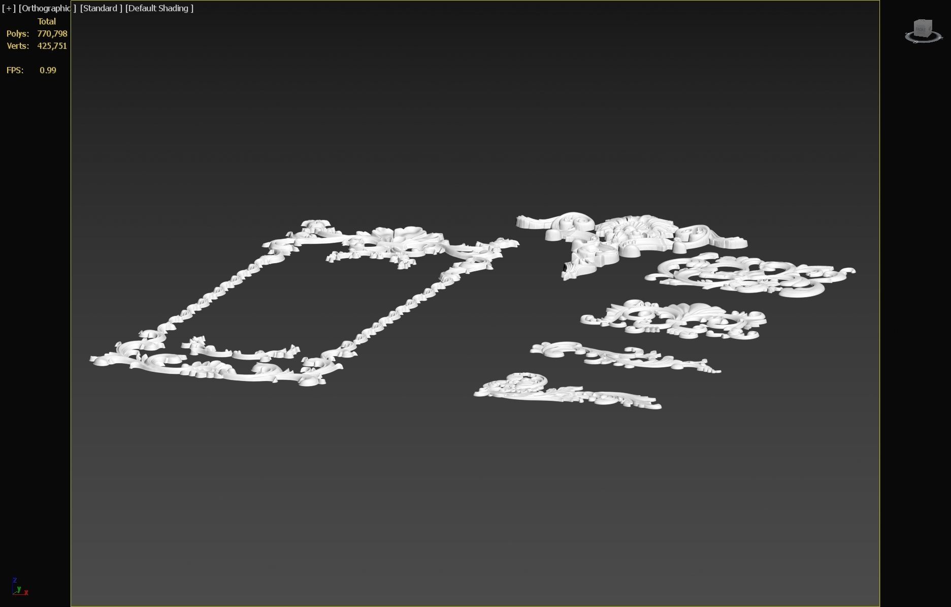 free 6 ornamental classic decoration 3d model kitbash vol 29 Free 3D model_9