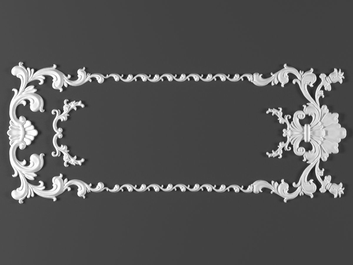 free 6 ornamental classic decoration 3d model kitbash vol 29 Free 3D model_1