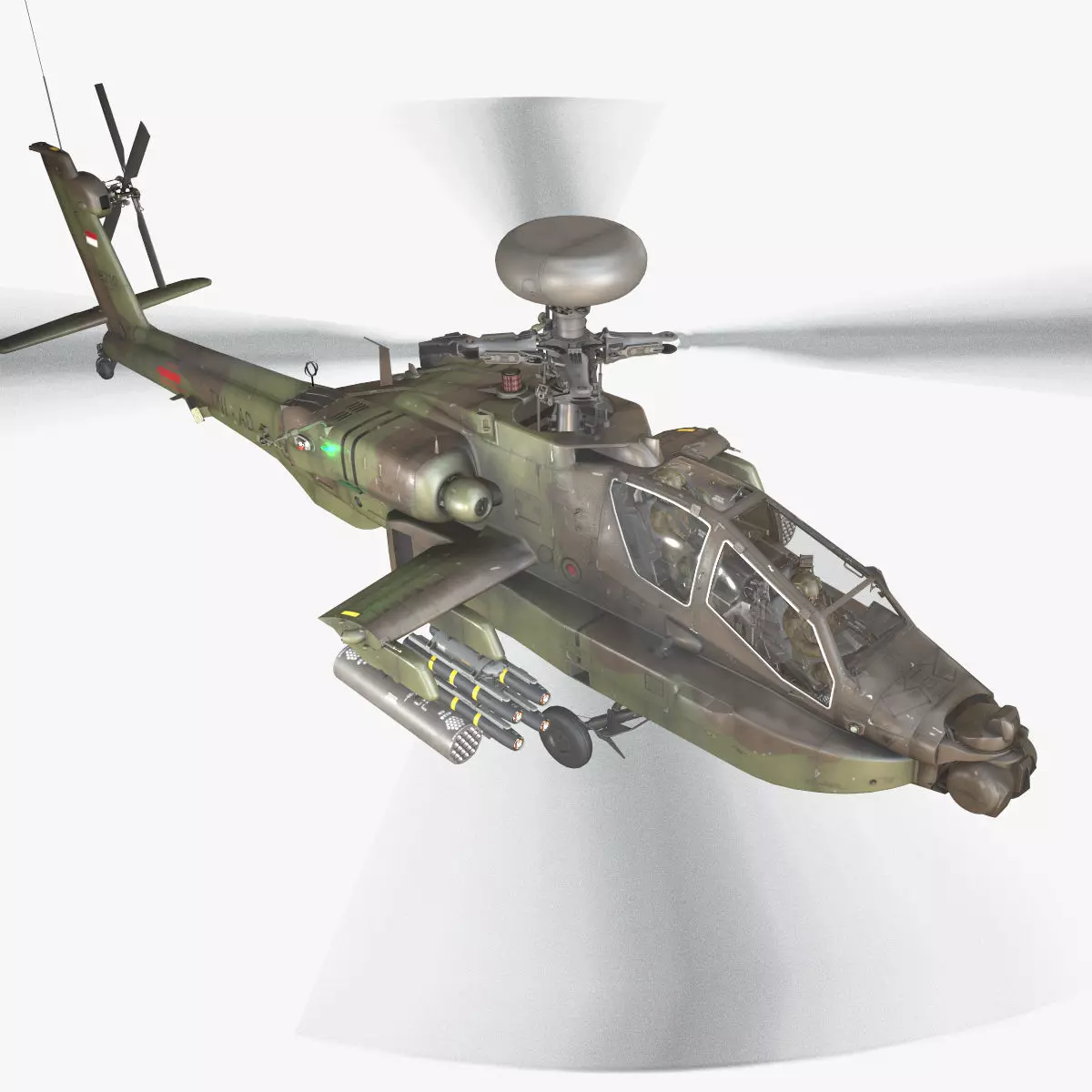 Apache AH-64E Guardian Indonesia Complex Animation Low-poly 3D model_0