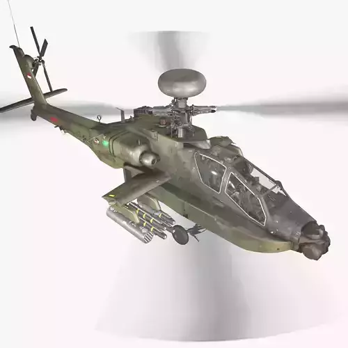 Apache AH-64E Guardian Indonesia Complex Animation Low-poly 3D model