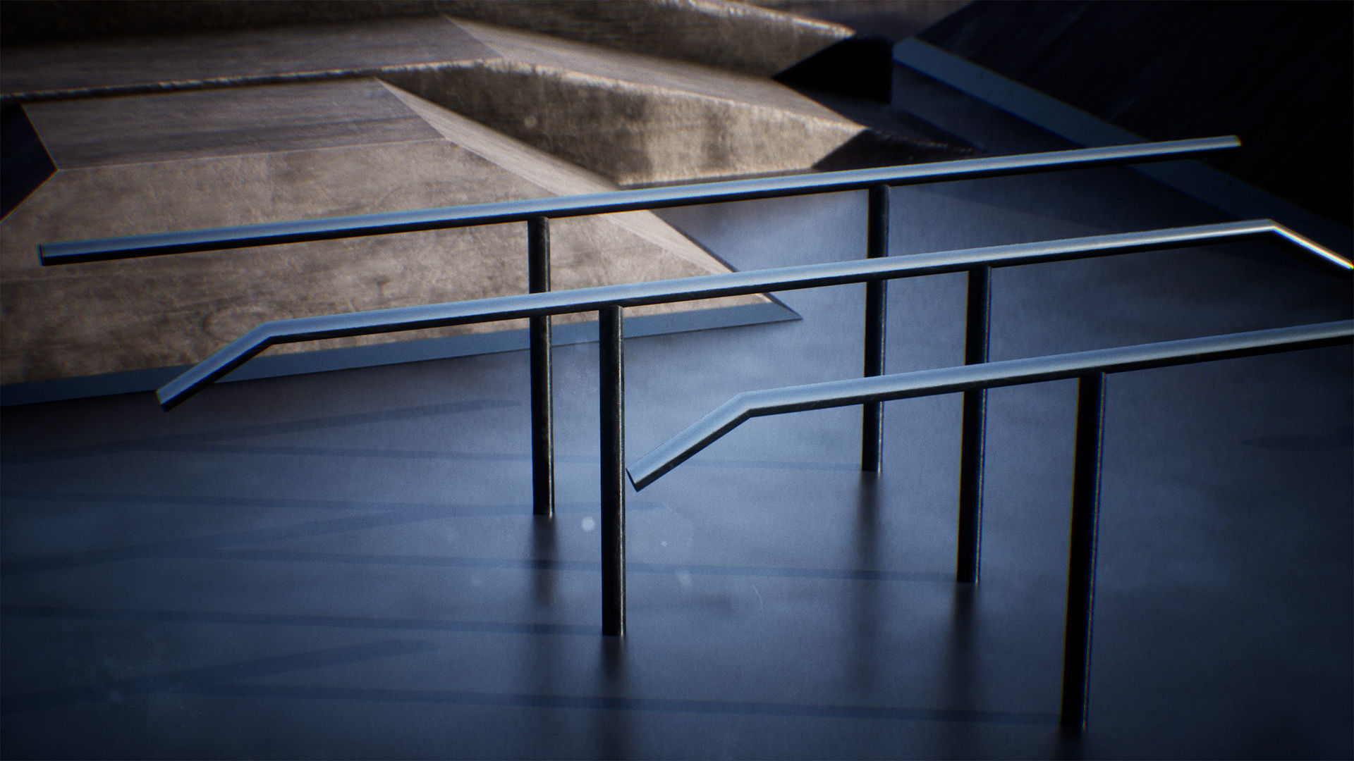 Skatepark Props 19 Assets Low-poly 3D model_10