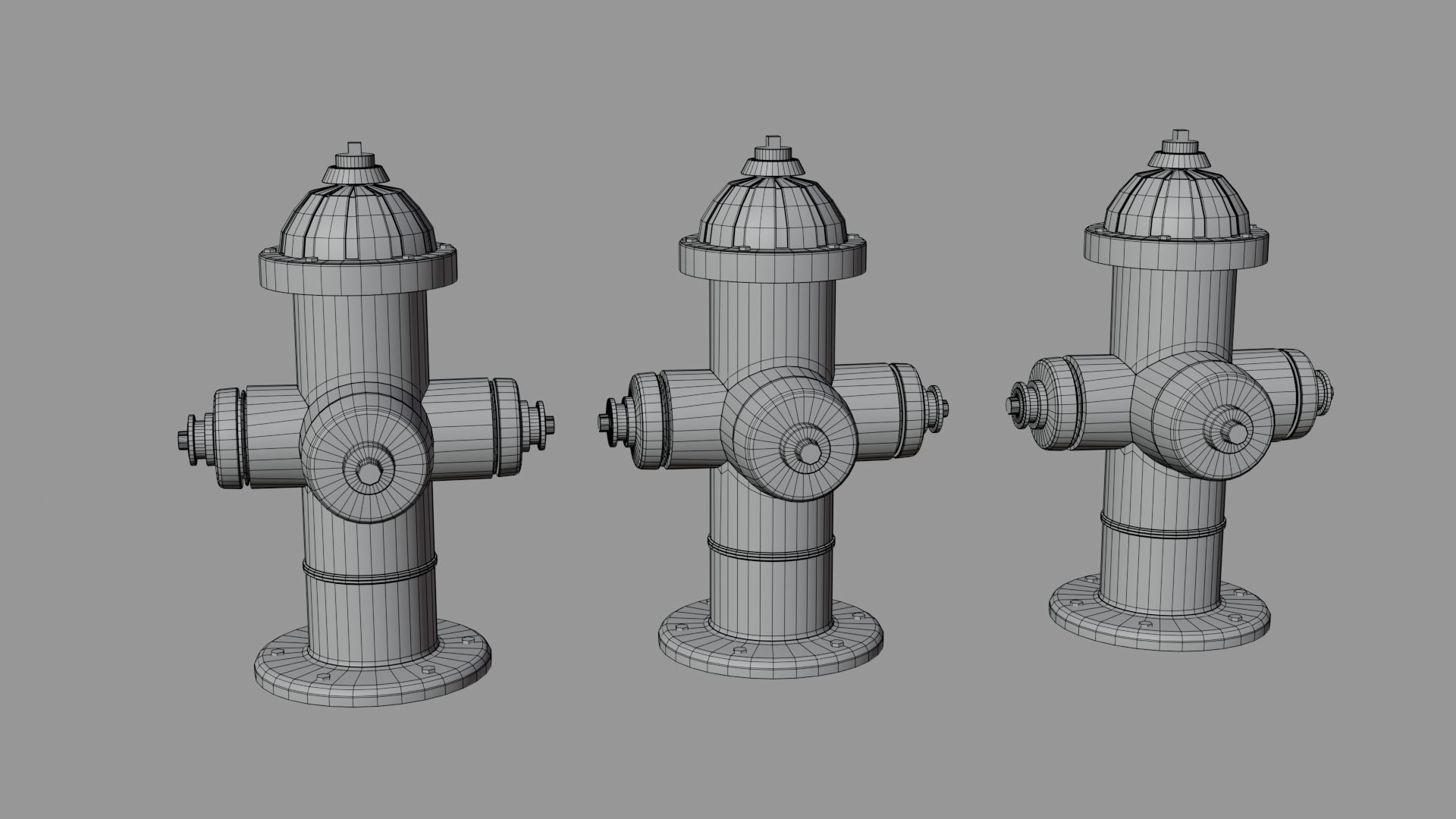 Low-Poly Hydrant Collection by Nikdox Low-poly 3D model_22