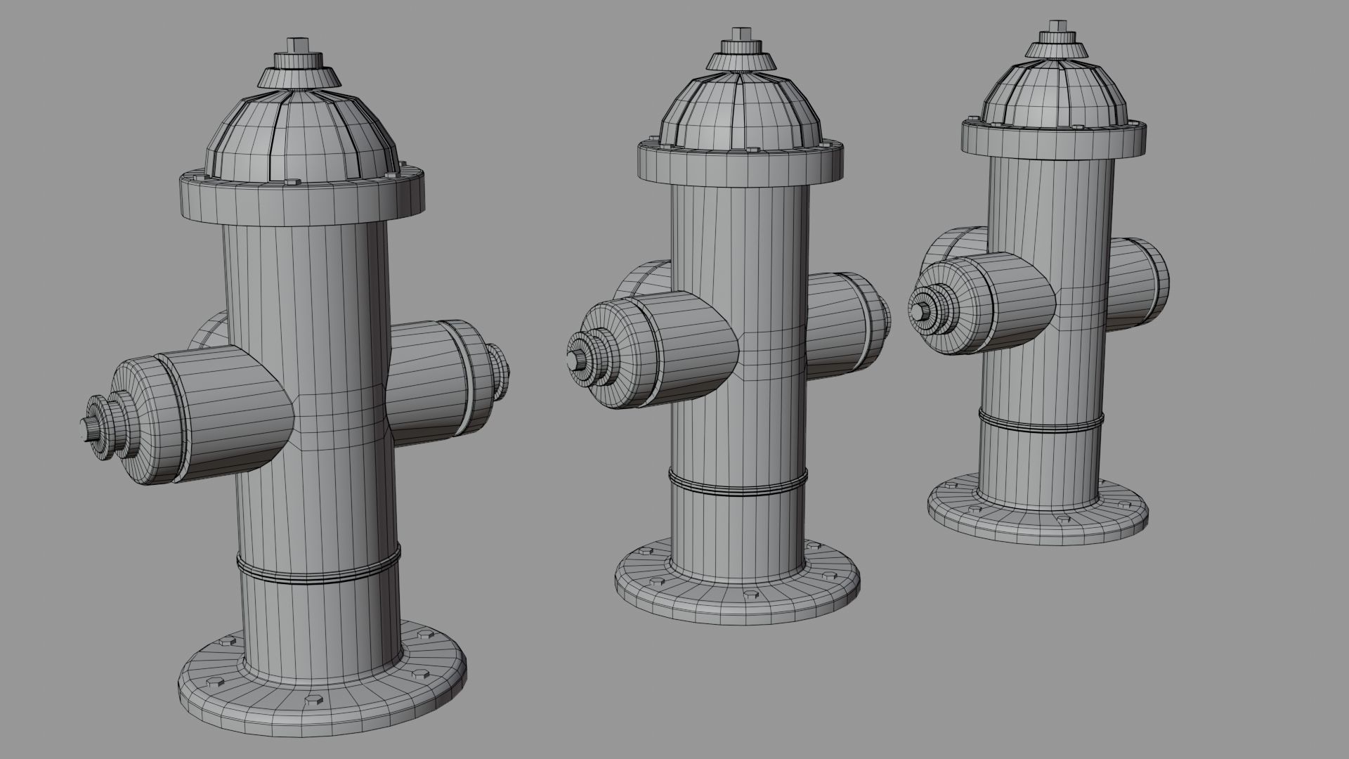 Low-Poly Hydrant Collection by Nikdox Low-poly 3D model_26