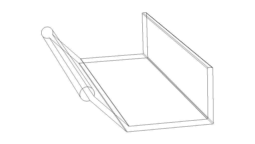 Aluminum Extruded Black Pull Handle MOD AL-08ft Low-poly 3D model_20